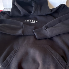 Sonneti Fleece Black Pullover Hoodie Men's Size M Hooded with Pockets
