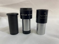 Lot of 3 Microscope Eyepieces Various magnifications 5X,10X,12.5X Clear Optics