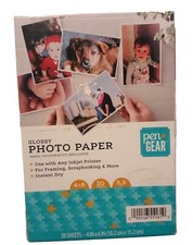 Pen Gear Sealed GLOSSY PHOTO PAPER 4" x 6" 50 SHEETS 8.5mil for INKJET