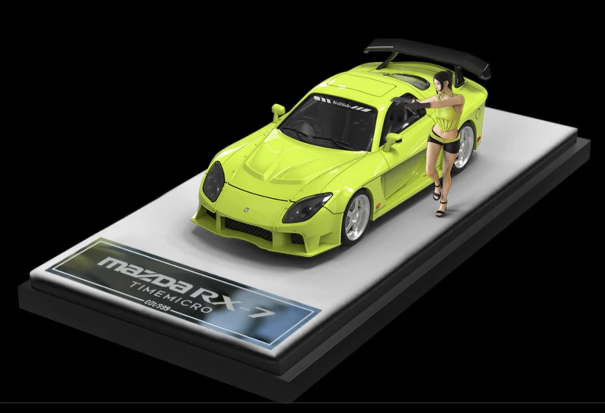1/64　TIMEMICRO【RX-7ヴェイルサイド/➕ハンフィギュア付き】 Amazon | 1/64 Timemicro マツダ RX7 ヴェイルサイド VeilSide