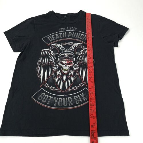 Five Finger Death Punch T Shirt Adult Mens Medium Black Got Your Six GY6 Band - Picture 3 of 7