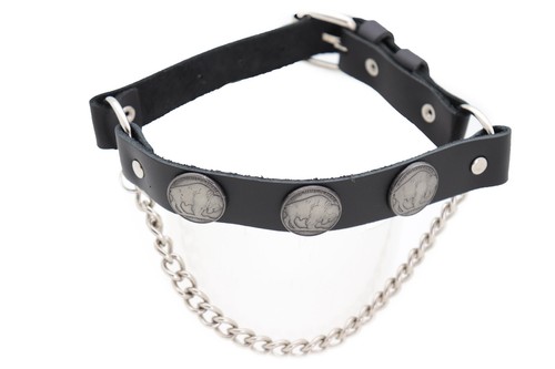 Botas Western Hombre Pulseras Cadena Plateada Negro Cuero Sintético 2 Correas Búfalo Toro - Imagen 3 de 21