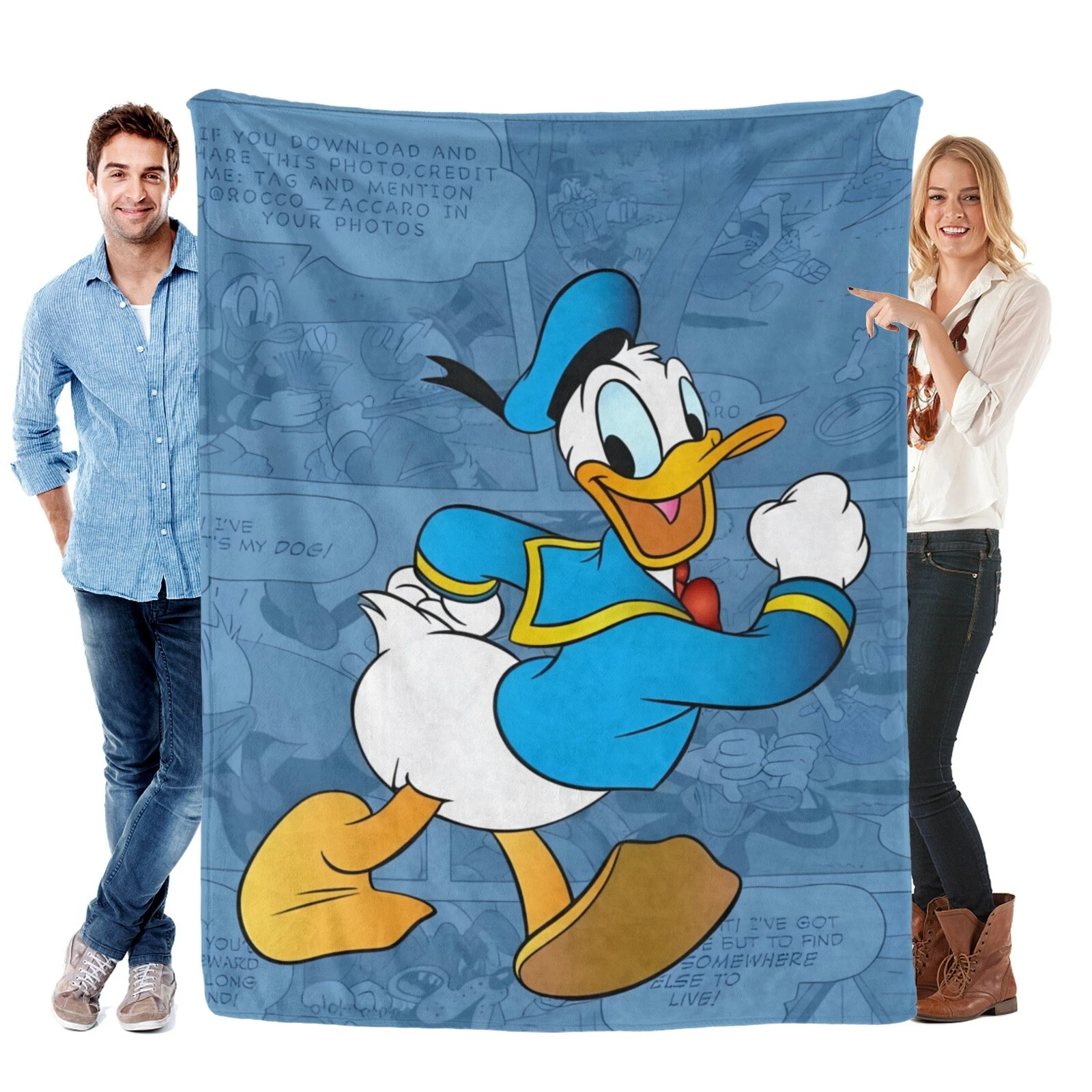 Donald Duck Fleece Blanket - Soft Bed Sofa Throw
