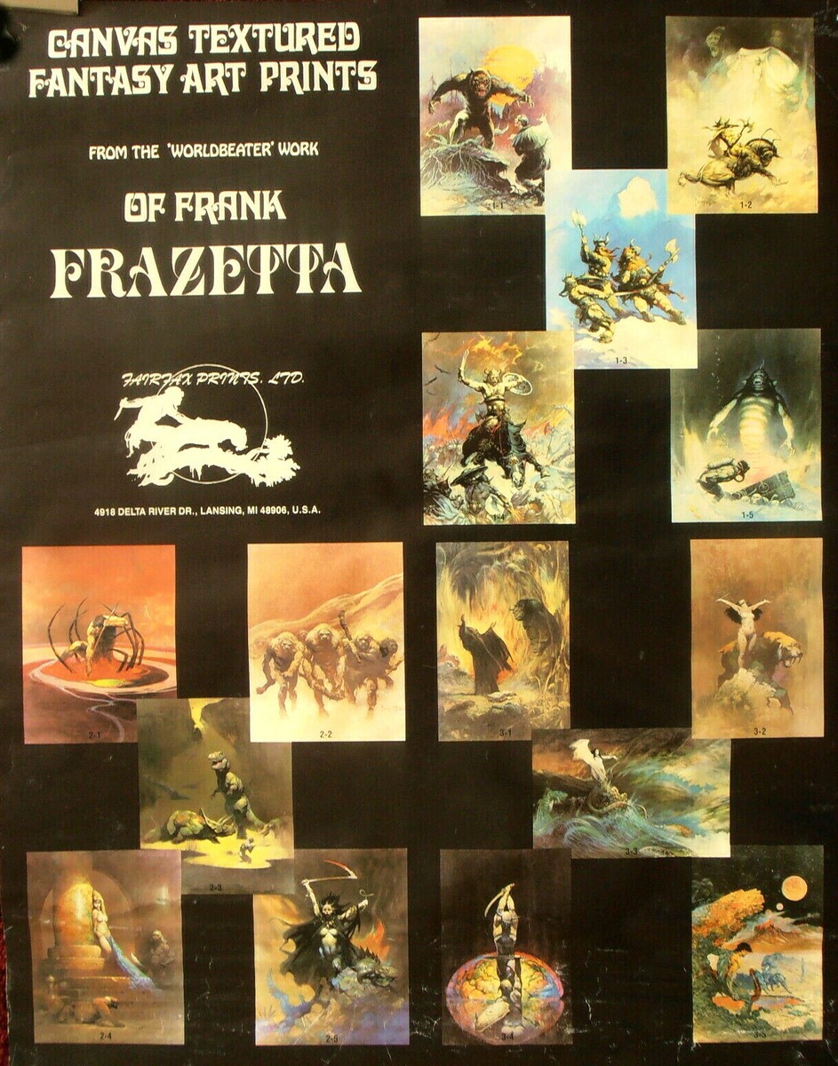 Collection D'affiches Digitales Frank Frazetta II - 15 Images Fantasy, Signées, Prêtes à Imprimer
