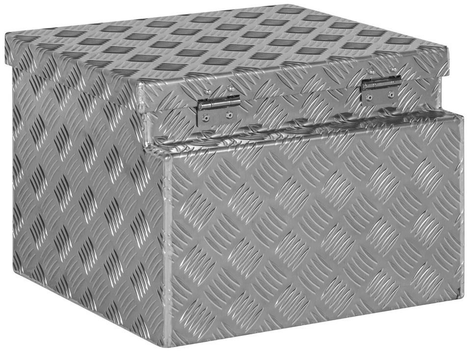 Deichselbox Staubox Gurtkiste Anhängerbox Alu Riffelblech 415x300x300 mm -590400 - Bild 4 von 4