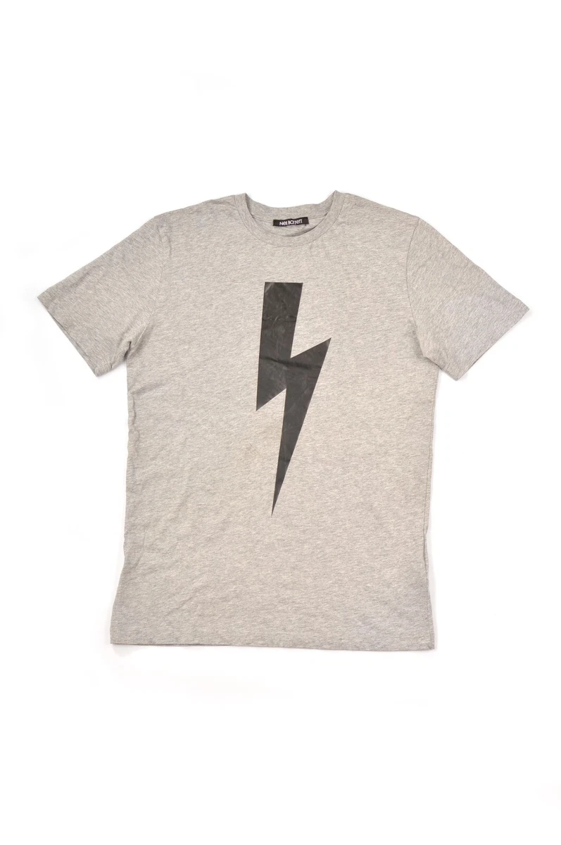 Neil Barrett Lightning Bolt Collar T-shirt in Black for Men