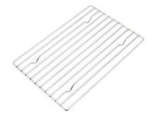Steel Cooking Roasting Cake Cooler Rack 34.5x25x1.5cm BBQ Grill Trivet Pot Stand