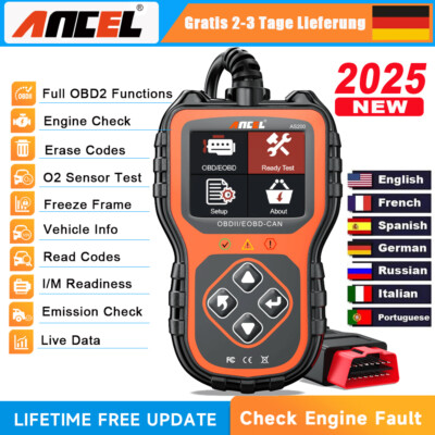ANCEL AS200 OBD2 Auto Motor Fehlercode Leser Diagnose Scanner Werkzeug Deutsch
