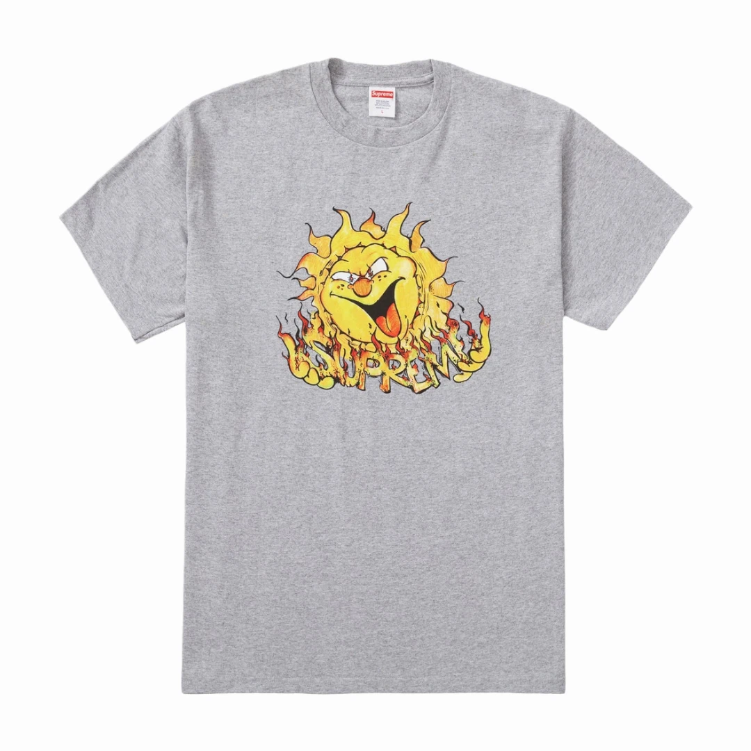 T shirt Supreme Sun gris bruyère neuf   Taille XL
