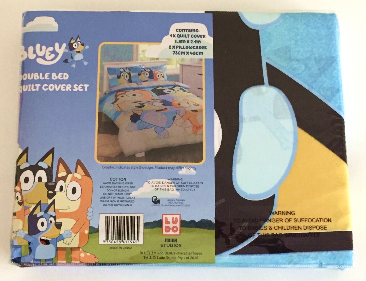 BLUEY Family Quilt Cover Set DOUBLE BED Reversible Duvet Doona eBay