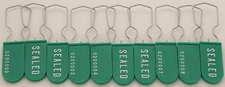 Utility Meter Tamper Evident Padlock Security Tag Lockout Seal Green Pack of 10