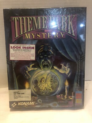 Theme Park Mystery Amiga (Konami, 1990) Big Box PC Game. Sealed. Never Opened