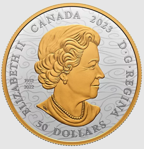 2023 Canada $50 Heavenly Dragon 5 oz PURE 99.99% silver with selective gold - Picture 3 of 4