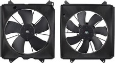 2pcs Ac Condenser Radiator Cooling Motor Fan For 2013-2017 Honda Accord Touring