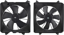2PCS AC Condenser Radiator Cooling Motor Fan For 2013-2017 Honda Accord Touring