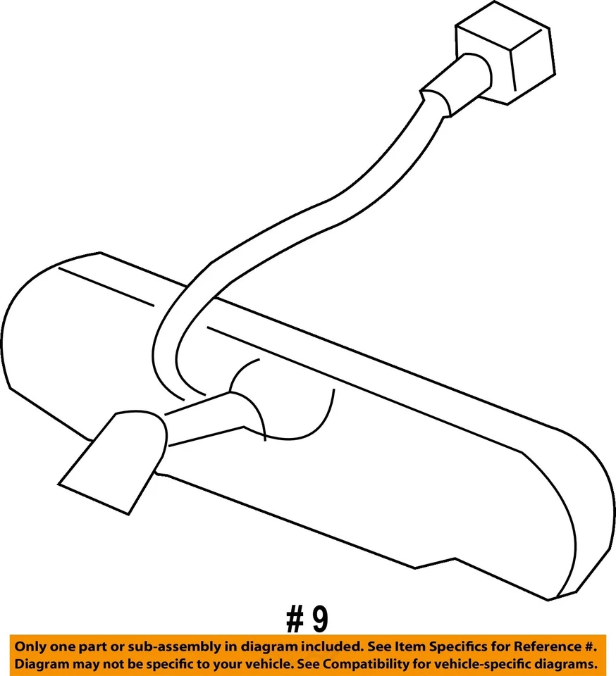 Used Front Center Interior Rear View Mirror fits: 2007 Honda Ridgeline w/compass — 第 4/4 张图片