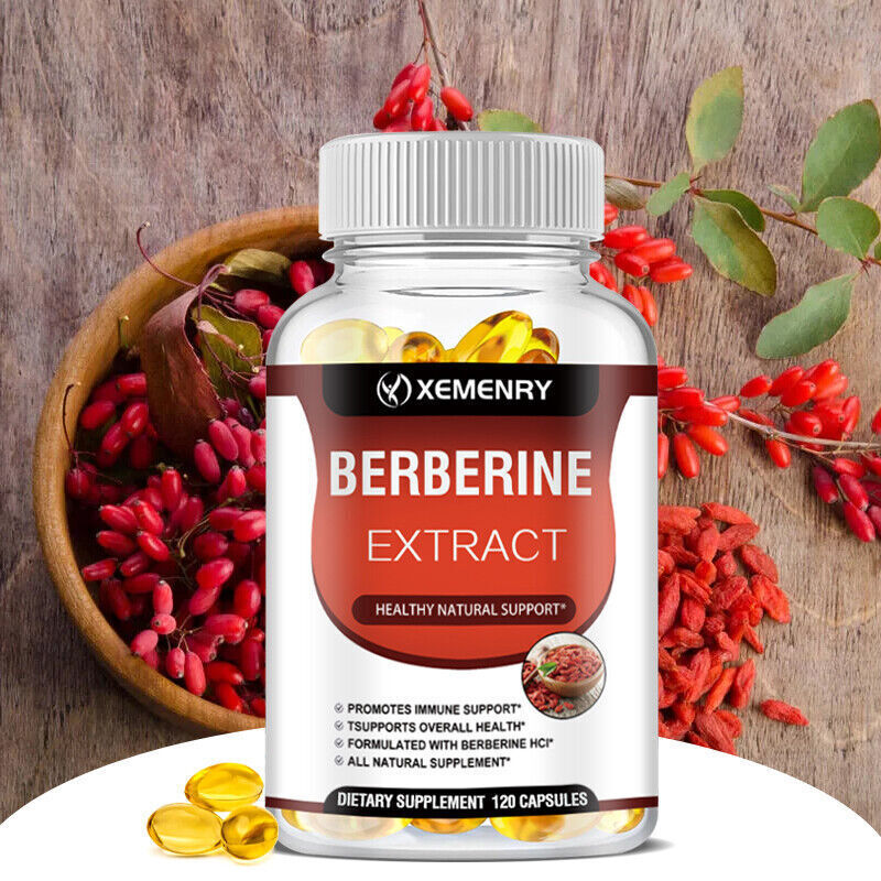 Extrait De Berbérine 1800 Mg - Soutien Glycémique, Santé Cardiaque - 120 Capsules Xemenry