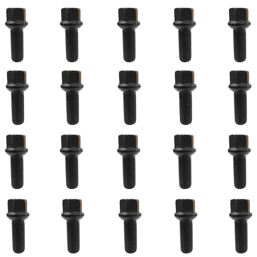 20 black wheel bolts wheel bolt ball collar M14x1.5 35 mm Audi Mercedes-Benz