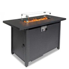 Outdoors Propane Fire Pit 43" Gas Fire Pit Table 50000BTU Patio Heater & Cover