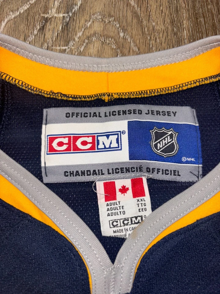 Camiseta deportiva de hockey Buffalo Sabres Derek Roy 9 NHL CCM talla XXL 2X grande vintage Foto 3 de 4