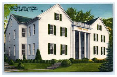 1947 Williamsport, PA Postcard- FINE ARTS BUILDING DICKINSON JUNIOR COLLEGE