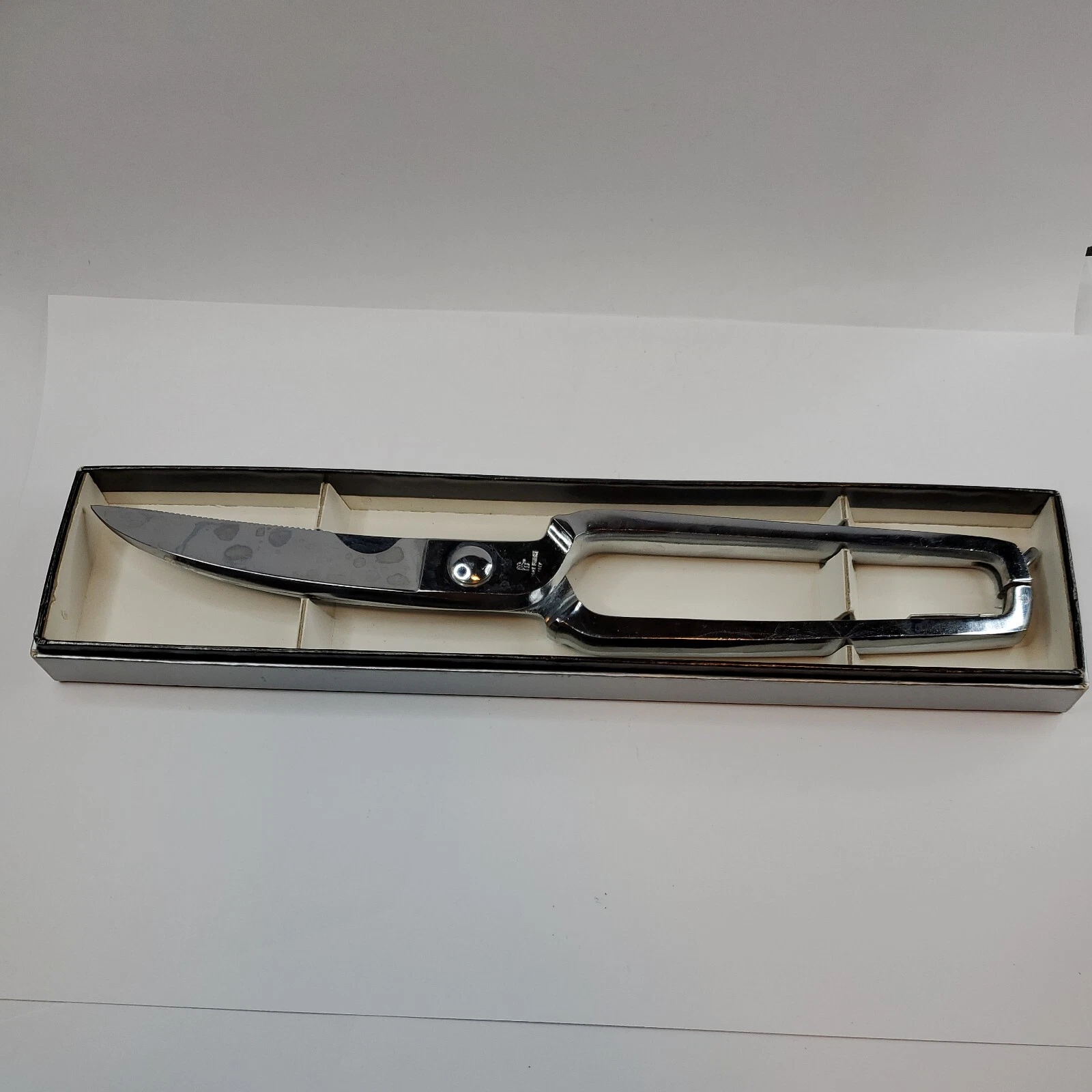 Poultry Kitchen Scissors Chrome made in Italy Vintage