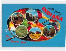 Postcard The Hoosier State Hello from Indiana, USA