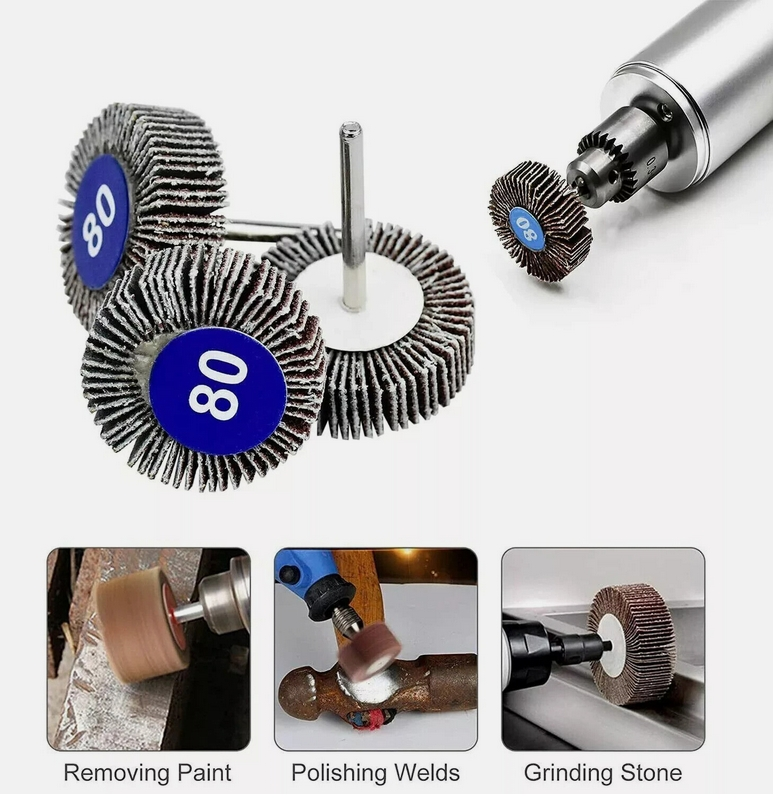 10 Flap Wheels for Dremel Rotary Tool Die Grinder Paint Rust Sanding Polishing