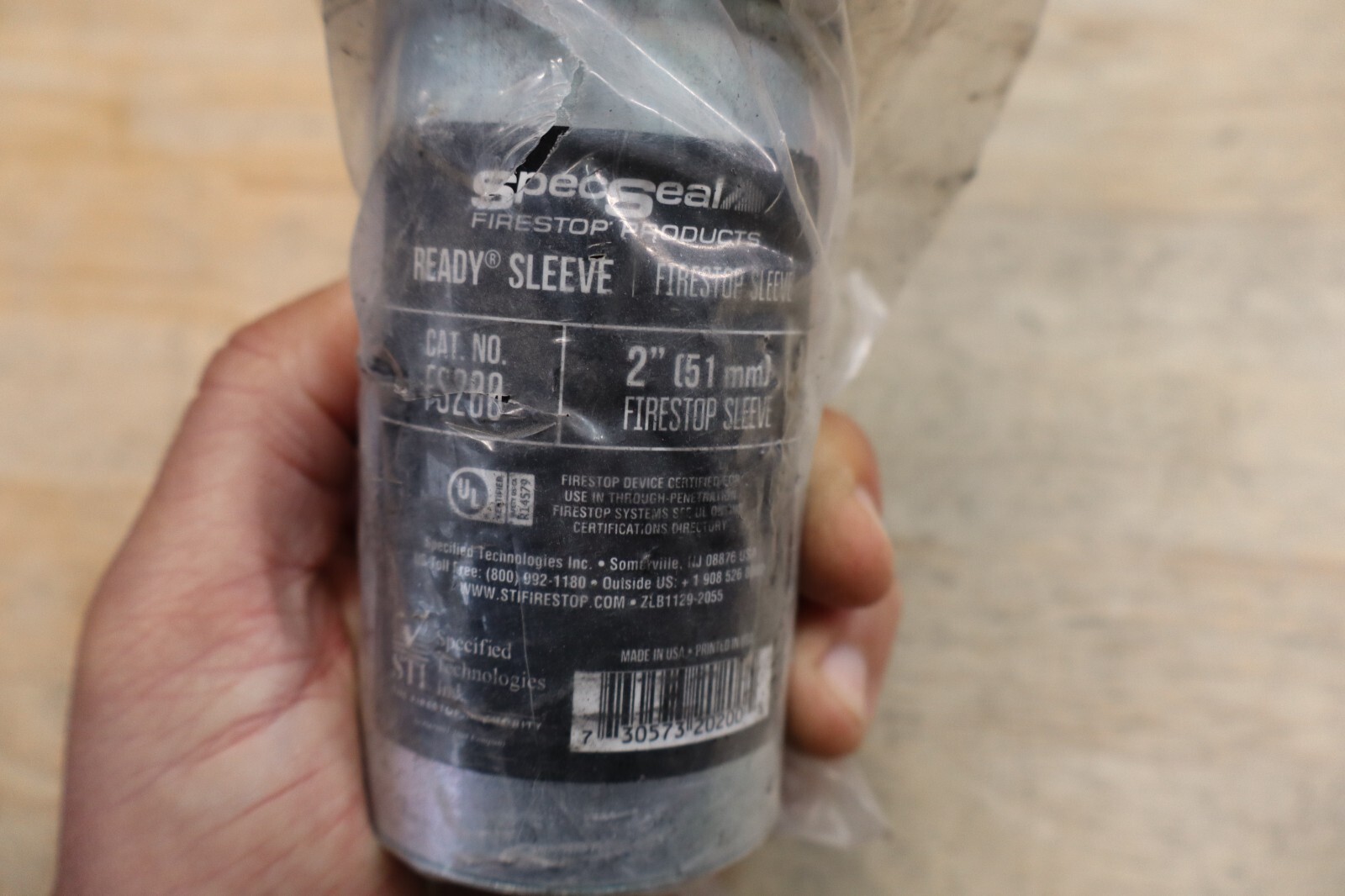 SpecSeal 12"L x 2"DIA Ready Fire Stop Sleeve FS200