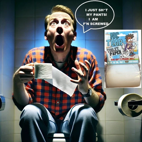 NO TEAR TOILET PAPER-The ORIGINAL NO RIP TP-April Fools Day Joke Prank Gag Gift