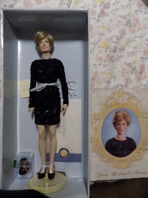 franklin mint princess diana doll with bracelet le 750 with brochure and coa