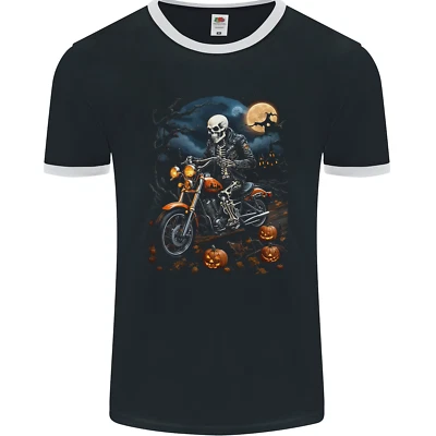 Skull Biker Motorrad Grim Reaper 27 Herren Maglietta FotL - Bild 1 von 2
