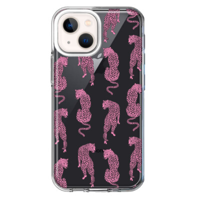 Mundaze Case for Apple iPhone 14 Plus Cover Pink Leopard