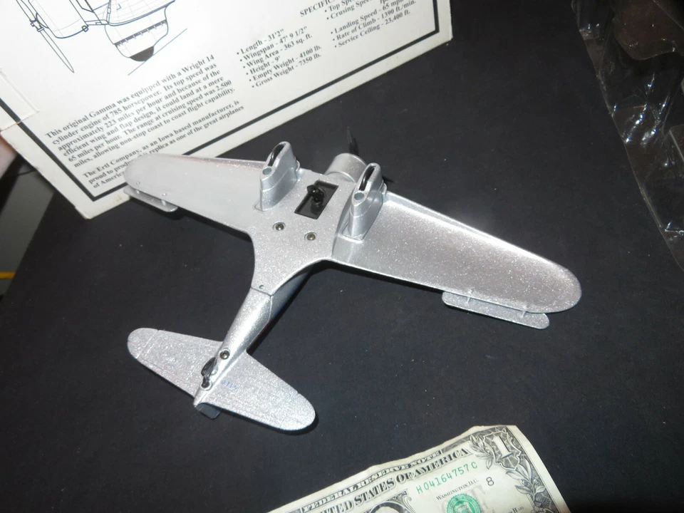 Avión ERTL NORTHRUP GAMMA MONEDA FUNDIDA A PRESIÓN BANCO 1932 FLETE PORTUARIO Foto 4 de 4