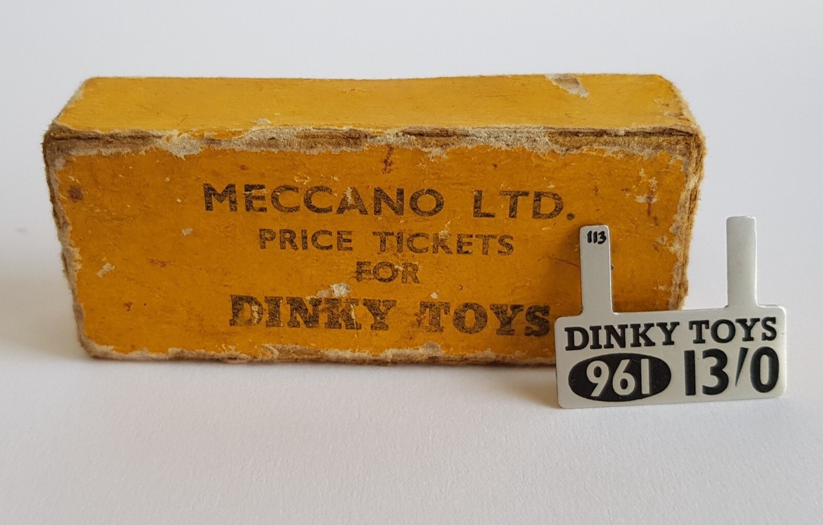 Dinky Toys No. 961, Blaw Knox Bulldozer Original Price Tag