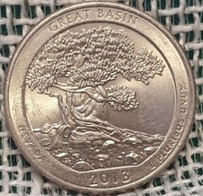 2013 USA Nevada Great Basin Quarter Dollar Coin