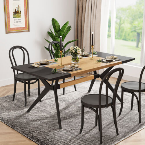 Tribesigns Large Dining Table Rectangular Breakfast Kitchen Table for 4 to 6