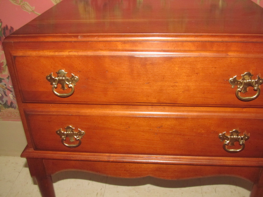 Superior Furniture Co. Cherry Silverware Chest on Spoonfoot Legs eBay
