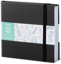 Ohuhu Double-Sided Marker Pad Art Sketchbook Bleedproof - 6.3x6.3 Small Square