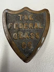 Vintage Early 1900’s Brass The Federal Glass Co Paperweight