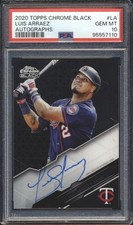 2020 Topps Chrome Black Baseball AUTO Luis Arraez PSA 10 GIANTS GEM MINT POP 3