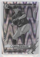 2021 Bowman Draft Chrome Black & White RayWave Refractor Calvin Ziegler 9hx