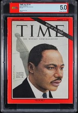 Martin Luther King Newsstand  Jan 1964 Time Magazine  Man of The Year PSA 5.0