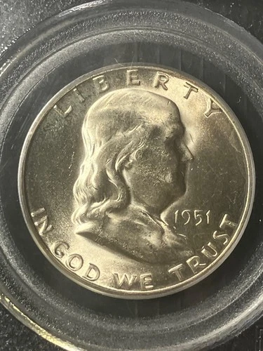 Borderline Gem 1951-S MS64 Franklin Half PCGS 3747848 Bright!