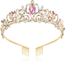 Tiaras for Women, Birthday Crown and Sash for Girls