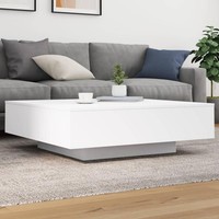 Couchtisch Mit Led-Leuchten Weiß 100X100X31 Cm