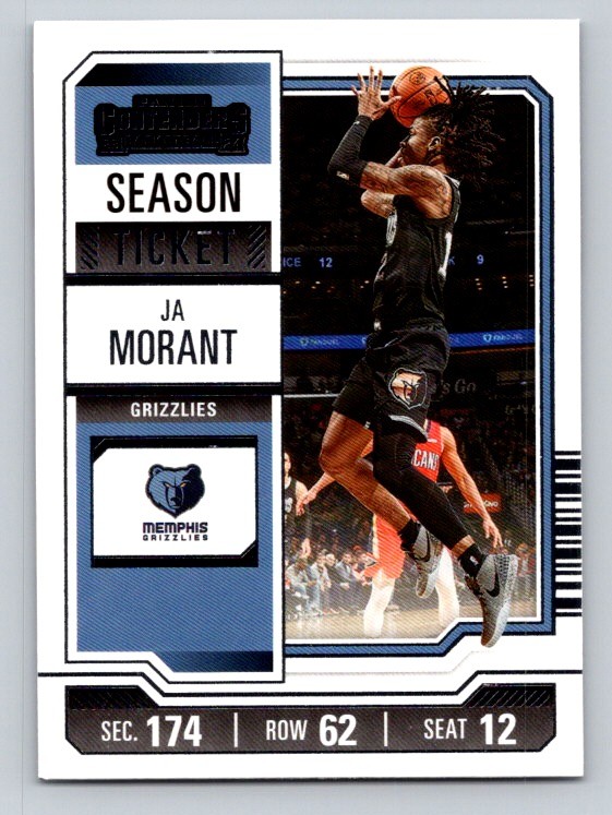 2023-24 Panini Contenders #74 Ja Morant Season Ticket Premium Edition