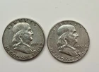 Franklin Half Dollars Lot of 2, 90% Silver