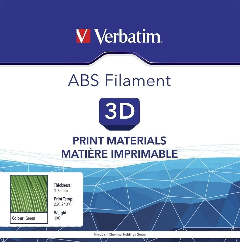 Verbatim Cartuccia del filamento ABS verde 55014 1,75mm 1kg - Immagine 3 di 4