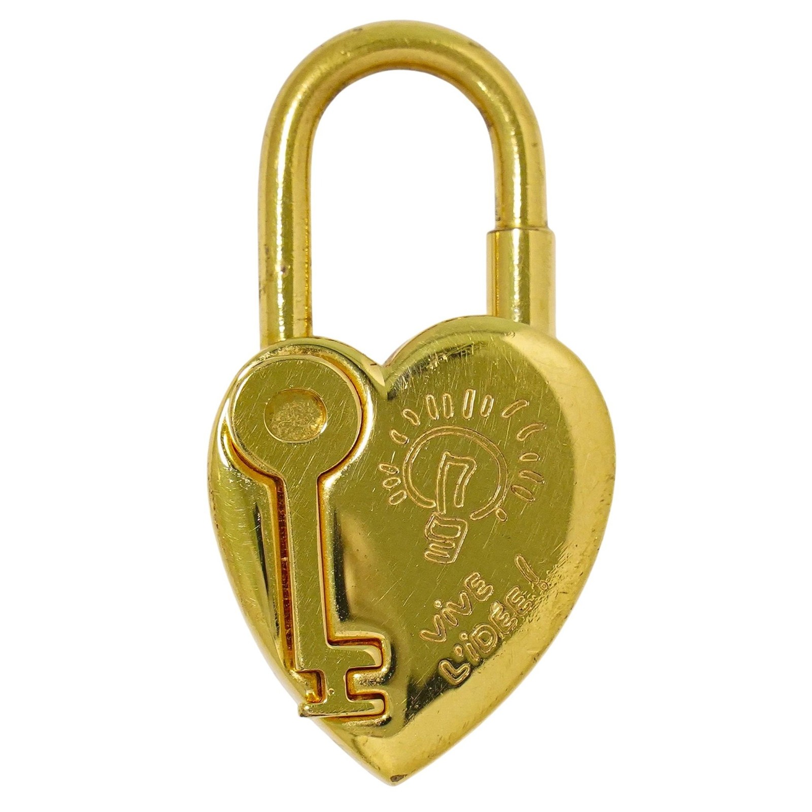 HERMES 2004 Année de la Fantaisie Heart Cadena Gold Plated Charm